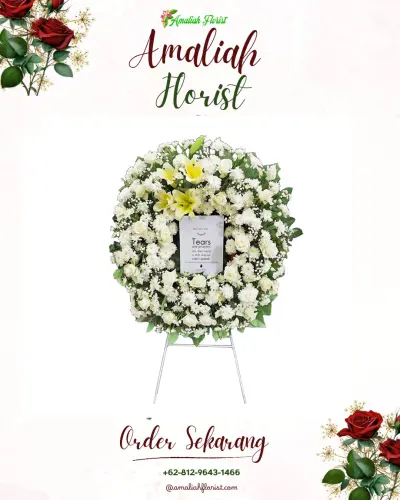 Krans Bunga Duka Cita di Jrebengkembang